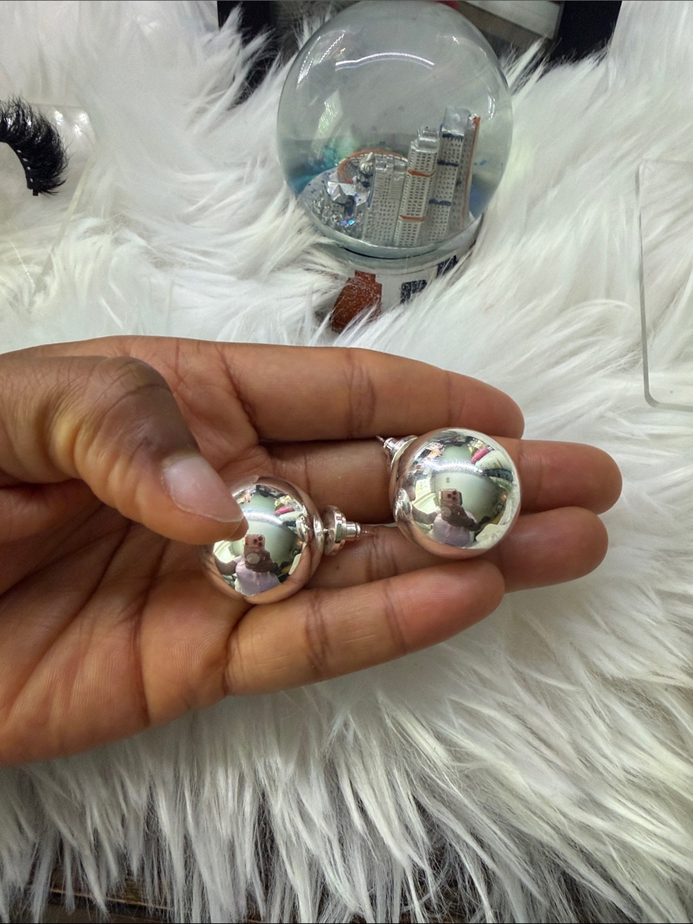 Silver Ball Stud Earrings – luxury earnings for Women Jewelry